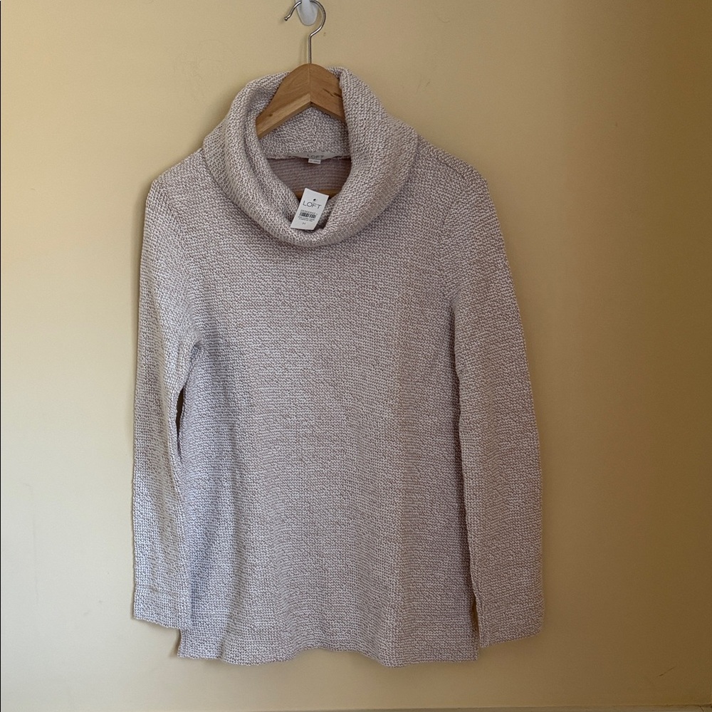 LOFT Soft‎ Cream Turtleneck Sweater